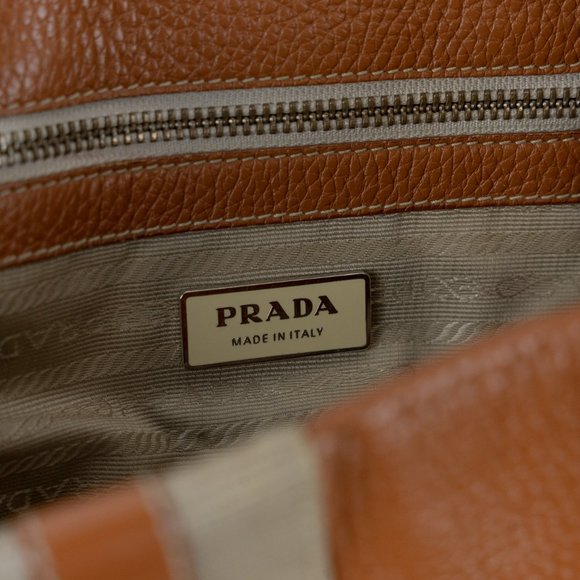 Prada Striped Leather Shoulder Bag - Picture 9 of 9
